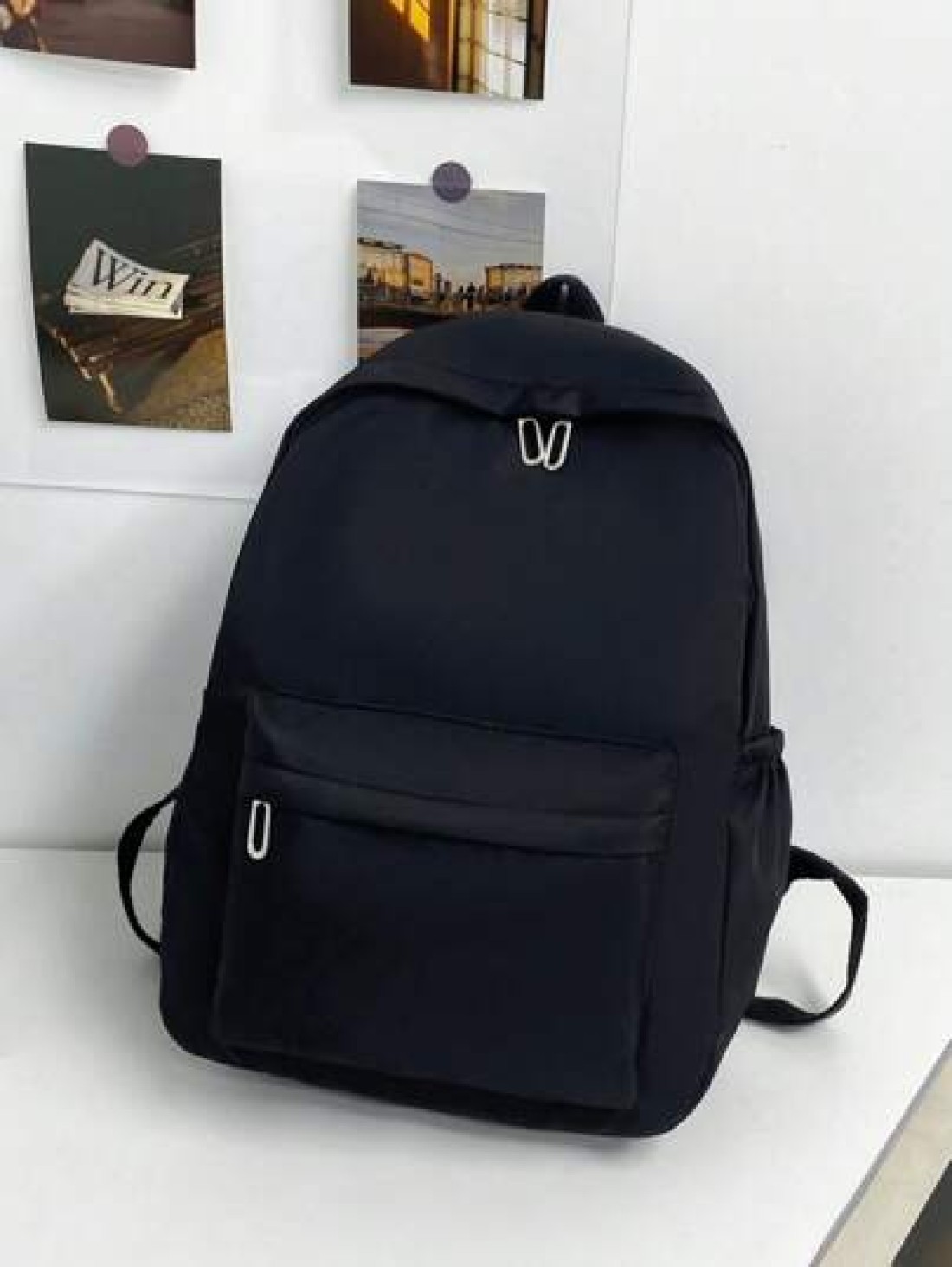 One Piece 26 Alphabet DIY Back To School Fashion Large Capacity School Bag Cute Stylish Multifunctional Backpack Wallet Solid Color Durable Nylon School Backpack Adjustable Strap Multiple Pockets Book