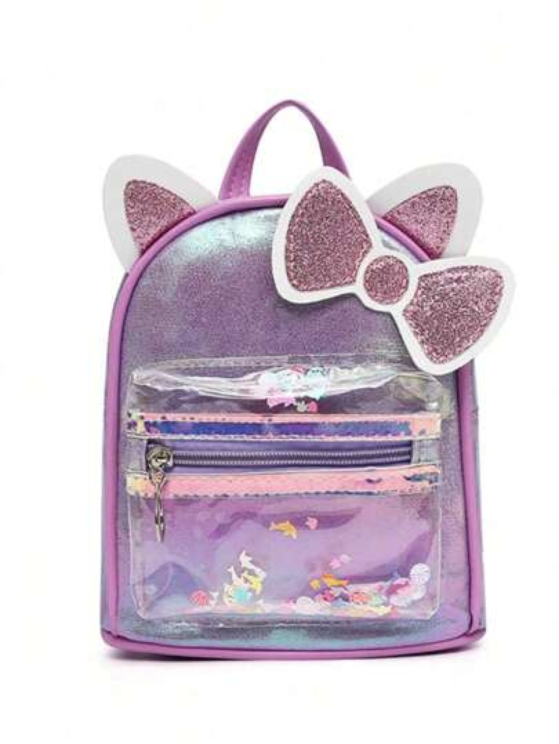 Sanrio Sanrio Sanrio Hello Kitty Backpack Portable For Travel Easy To Use Cute Cat Ears With Bows And Colorful Small Backpack Princess Bag Sweet And Cute Design Birthday Gift Party Gift Halloween Gift