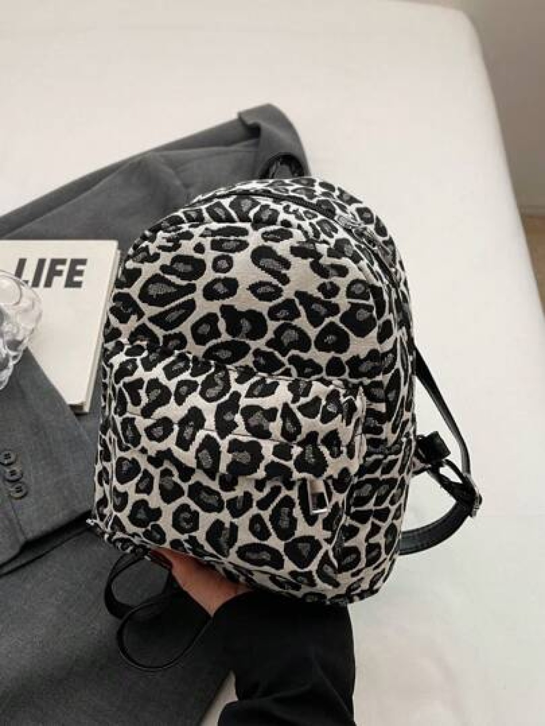 1pc Autumn And Winter New Leopard Print Mini Exquisite Backpack Small Backpack Wallet Suitable For Travel And Daily Use