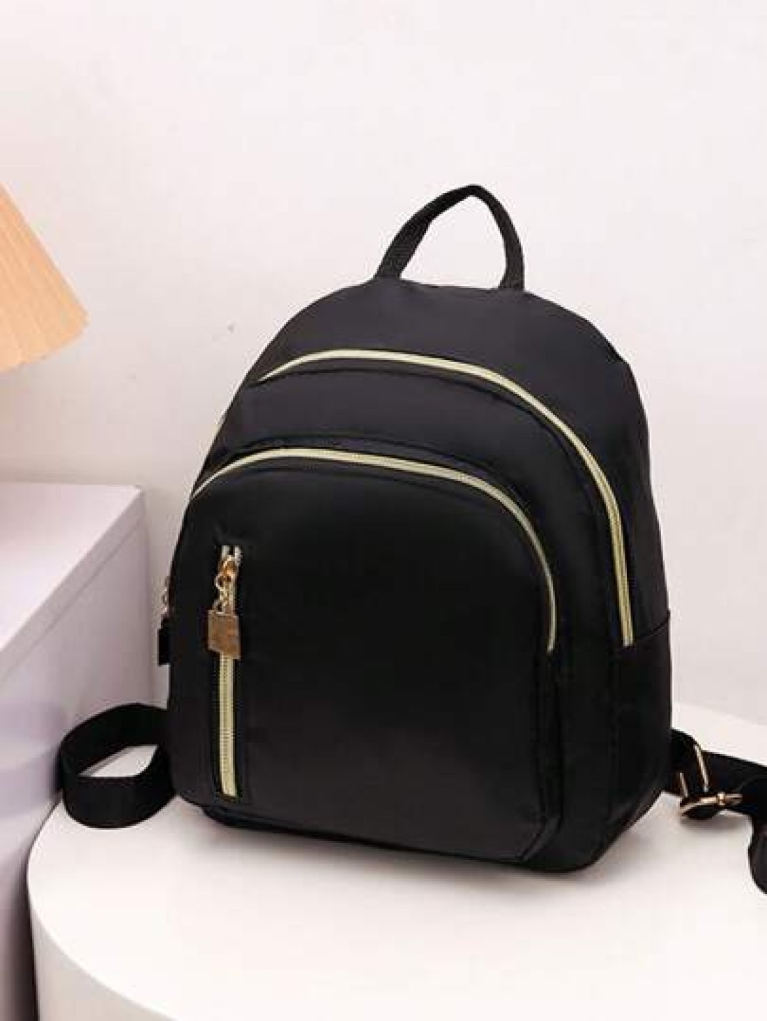 Nylon College Style Casual Backpack For Girls