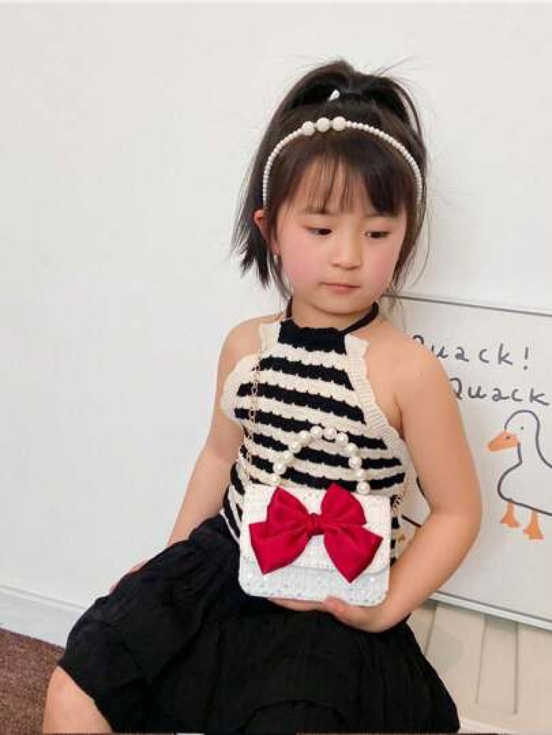 YP 2023 2024 New Cute Toddler Handbag Shoulder Crossbody Bag With Bow Decor And Coin Purse Accessory