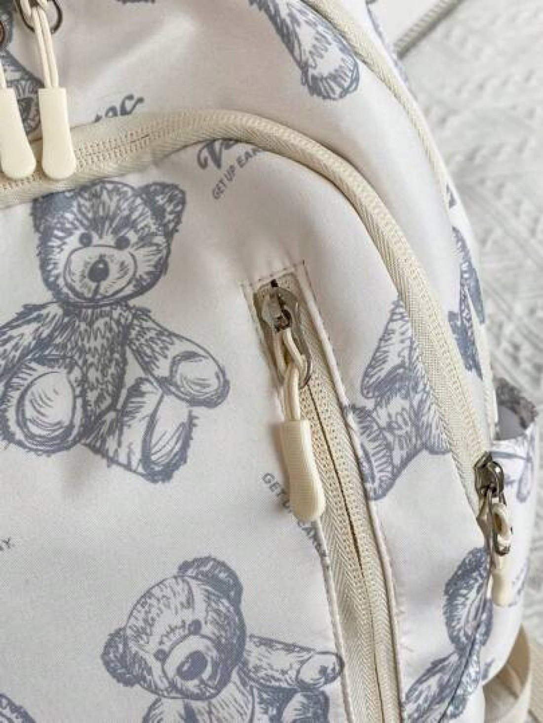 1pc Cartoon Kindergarten Zipper Closure Cute Backpack For Girls Suitable For All Seasons Daily Use Mini Bag For College Students