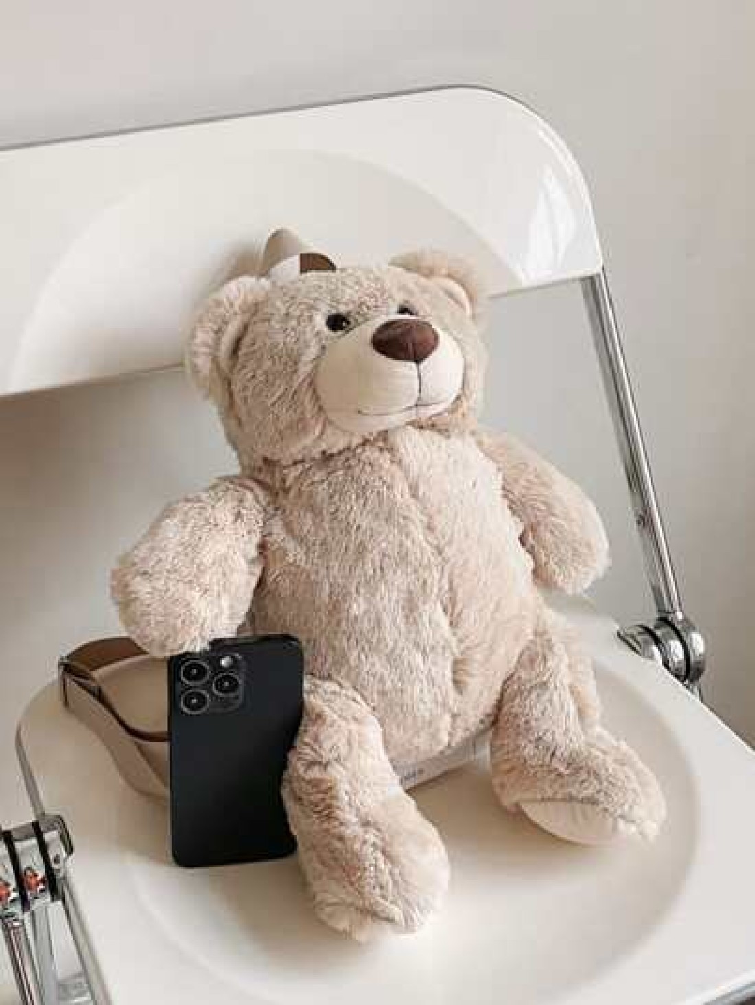 Fashionable And Cute Plush Bear Funny Backpack Cute Cartoon Backpack Plush Zipper Backpack The Best Backpack For Going Out And Taking Photos