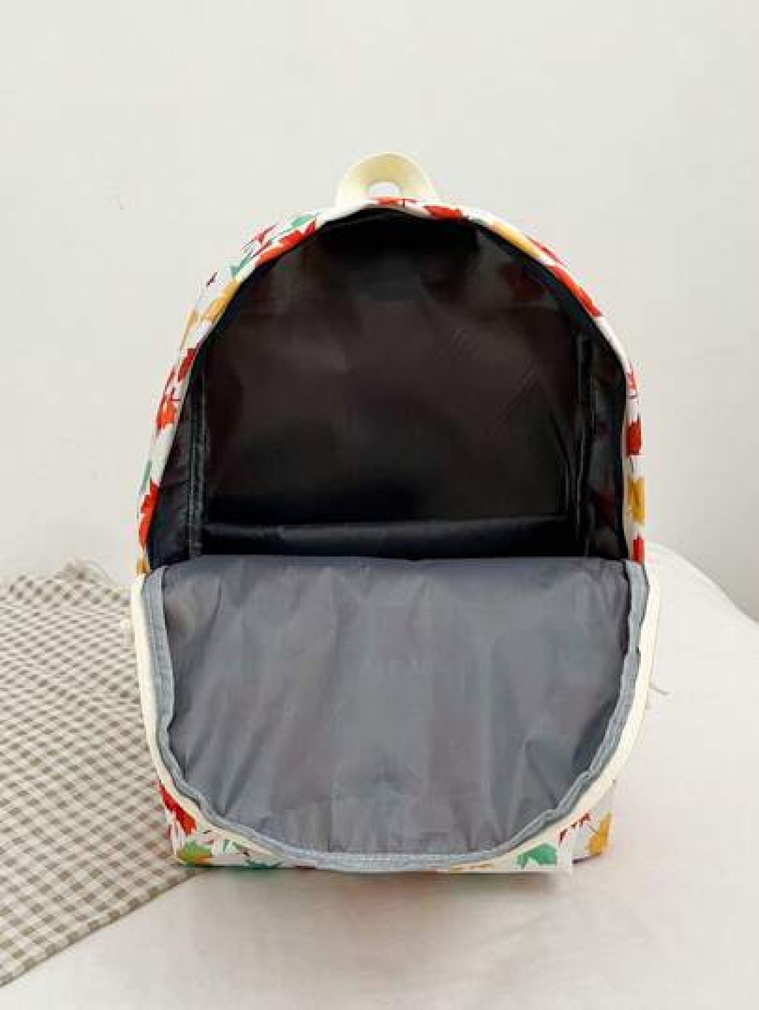 1 Pc Casual Maple Leaf Print Double Shoulder Backpack Zipper Closure Adjustable Straps School Bag Lightweight Student Bag Casual Daypack Large Capacity Backpack With Laptop Compartment Bookbag For Stu