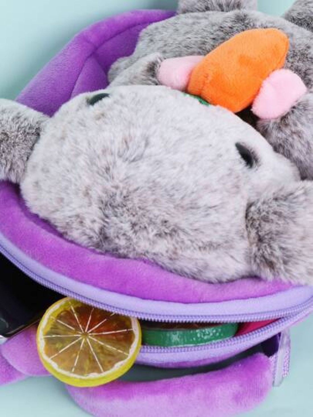 1pc Cute Plush Backpacks Cartoon Backpack Girl My Fashion Fluffy Backpacks Children Schoolbag Little Cartoon Book Bag