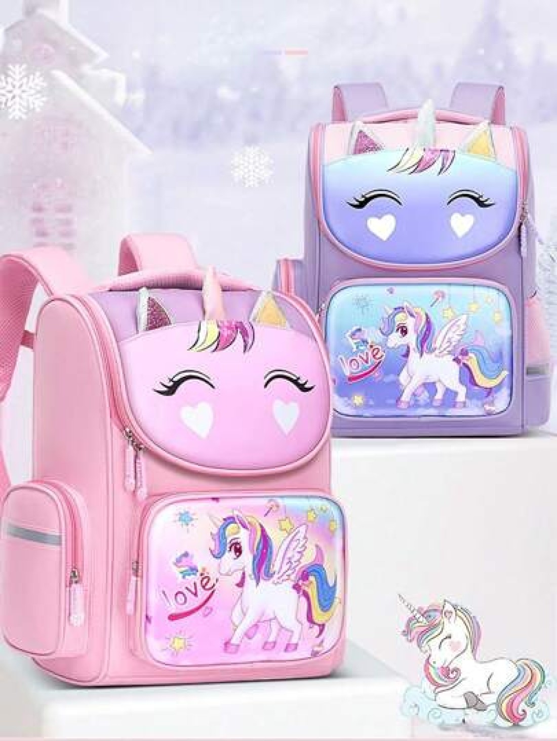 Children s Shoulder Bag Elementary School Students Schoolbag 6 12 16 Years Old 1 2 3 4 5 6 Grades Cute Waterproof Boys And Girls Backpack Purple Pink