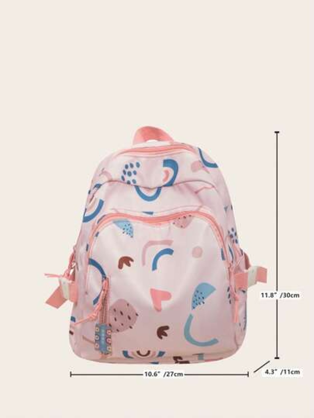 Cute Hundred School Shoulder Backpack Includes Pendant Flower Printed Backpack Kawaii Style Student Schoolbag Girls Travel Backpack Kids Backpacks