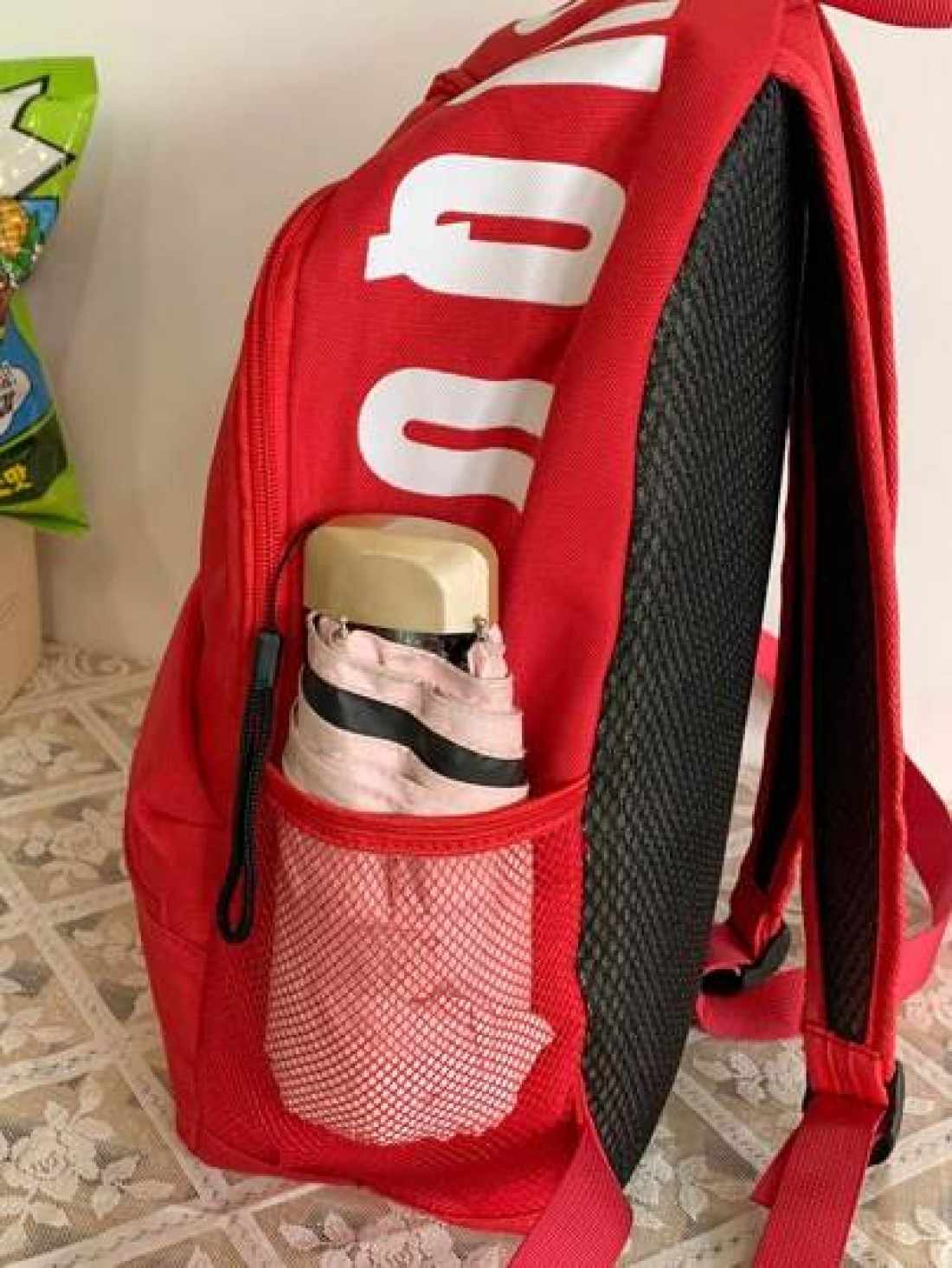 1pc New Casual Versatile Letter Print Nylon Waterproof Large Capacity Student Book Bag Fashionable Leisure Backpack
