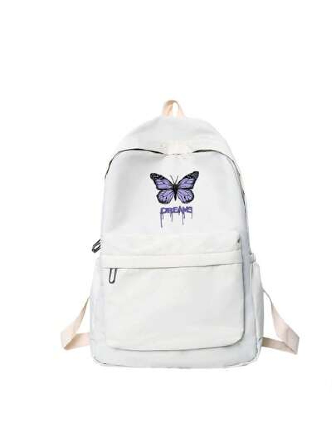 1pc Back To School Backpack Fresh And Sweet Butterfly Pattern Backpack Lightweight And Large Capacity Backpack Suitable For Daily Schooling Very Suitable For Campus Class Photoshoot Birthday Gift For