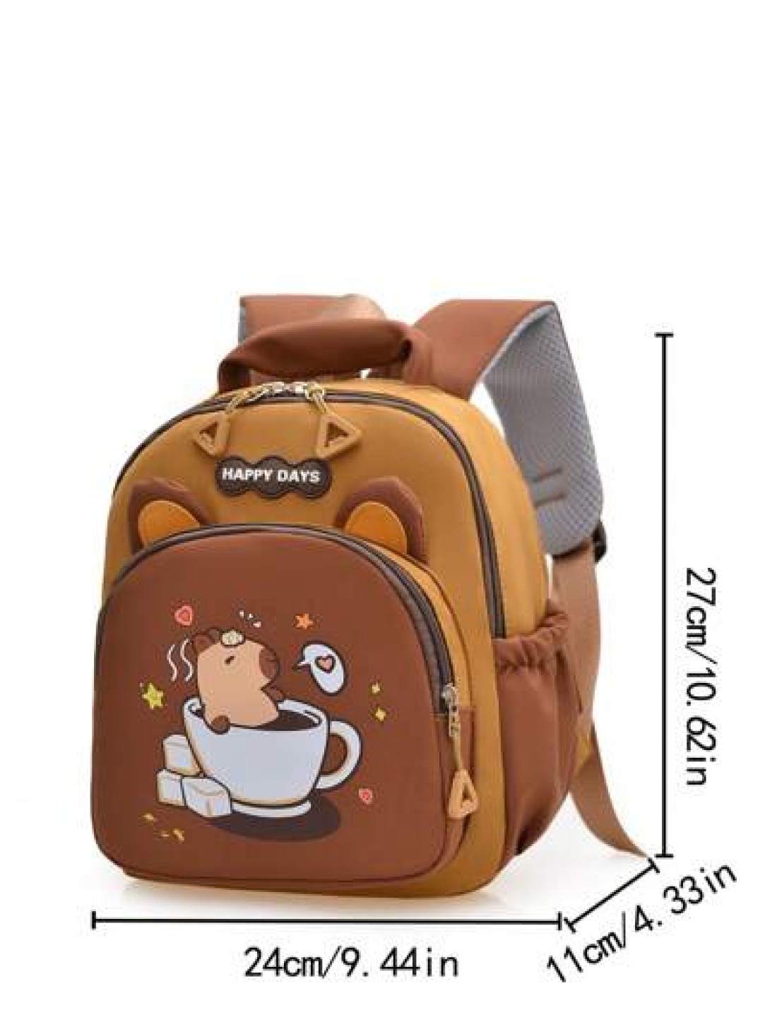 Capybara Backpack Cute Lightweight For Girls School Backpack Reduces Burden Fashion Travel Bag Ergonomic Shoulders Suitable For Back To School Season Handbag