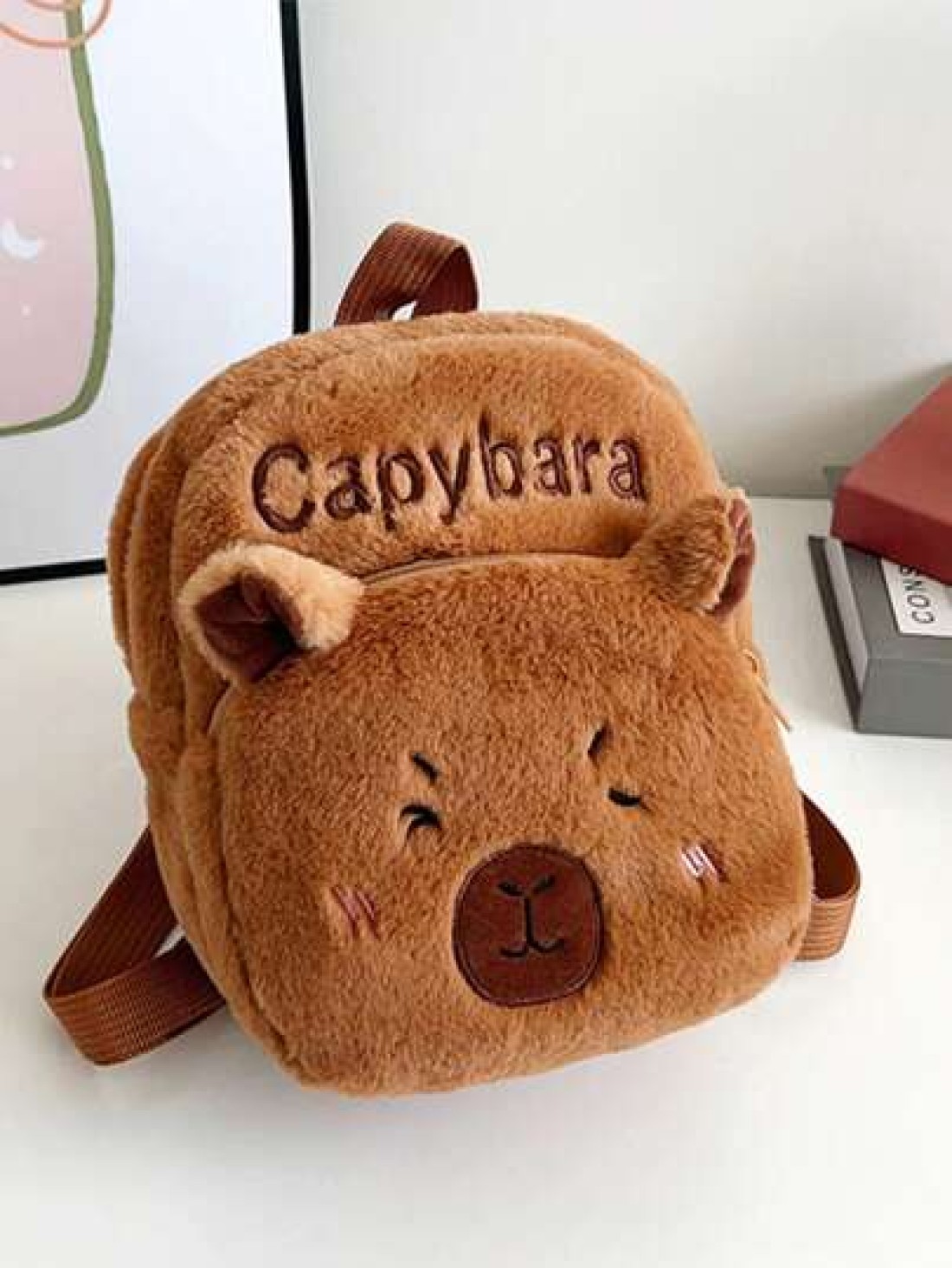 1pc New Cute Cartoon Bear Niche High Quality Material Backpack Zipper Opening And Closing And Fashionable New Bag The Bear Style Is Cute Adjustable Shoulder Straps Casual And Fashionable Very Suitable