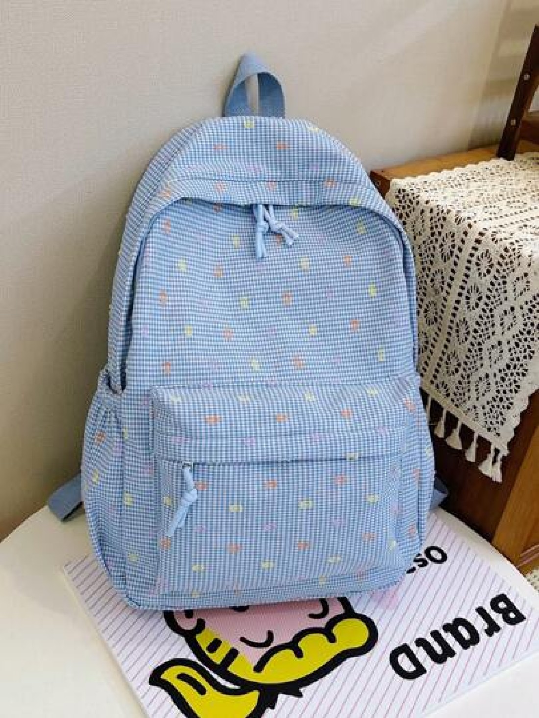 1pc Back To School Backpack Stylish Casual Backpack Fresh And Sweet Large Capacity Backpack Suitable For Daily School Very Suitable For Campus Class Photo Taking Birthday Gifts Suitable For Daily Shop