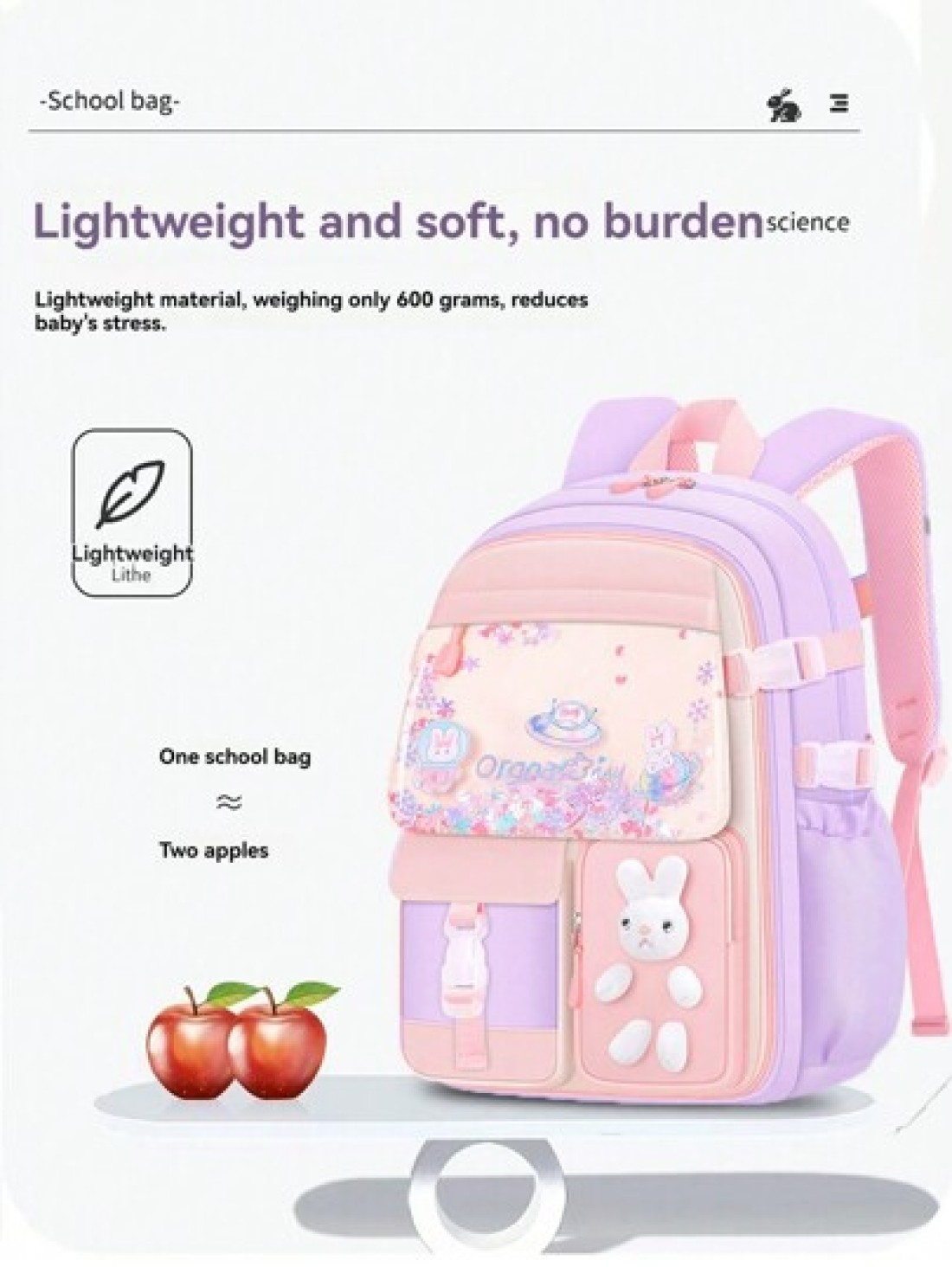 New Stylish Cute Kids Backpack Waterproof Lightweight Backpack For Elementary School Girls Aged 6 12 Years Old