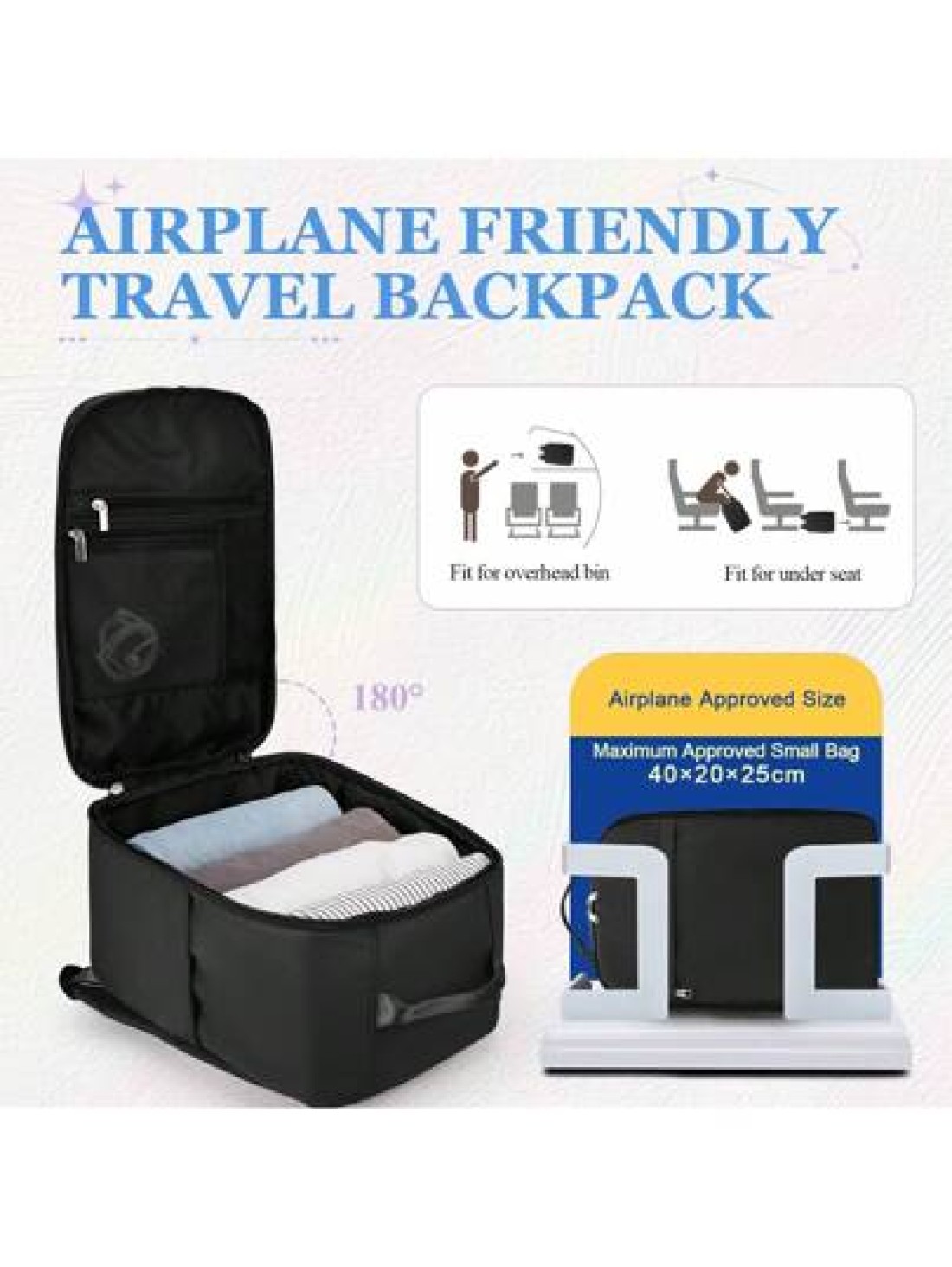 Large Travel Backpack Boy And Girl Business Laptop Backpack Cabin Bag 40x20x25 Carry On Backpack Airline Approved Waterproof Backpack Multi Functional Independent Computer Layer Middle School Students