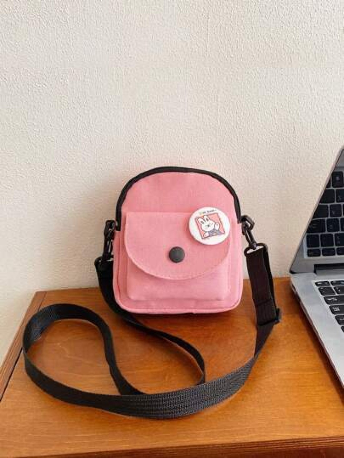 1 Pc Mini Children Crossbody Bag Canvas Bag Square Bag Coin Purse Shoulder Bag Versatile Lightweight Portable Zip Closure Adjustable Strap For Daily Purse For Travel Vacation Shopping Kids Outdoor Sup