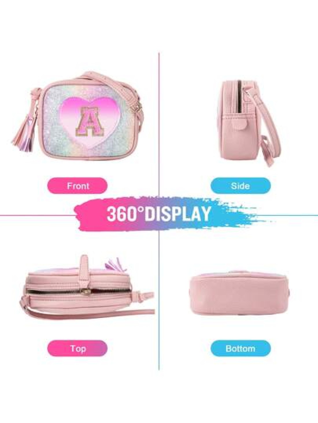 Birthday Gifts For 2 3 4 5 6 7 8 9 10 Year Old Girl Cute Little Girl Purse Toddler Purse For S Wallet Small Initial Shoulder Crossbody Bag Personalized Christmas Gift For Daughter Baby