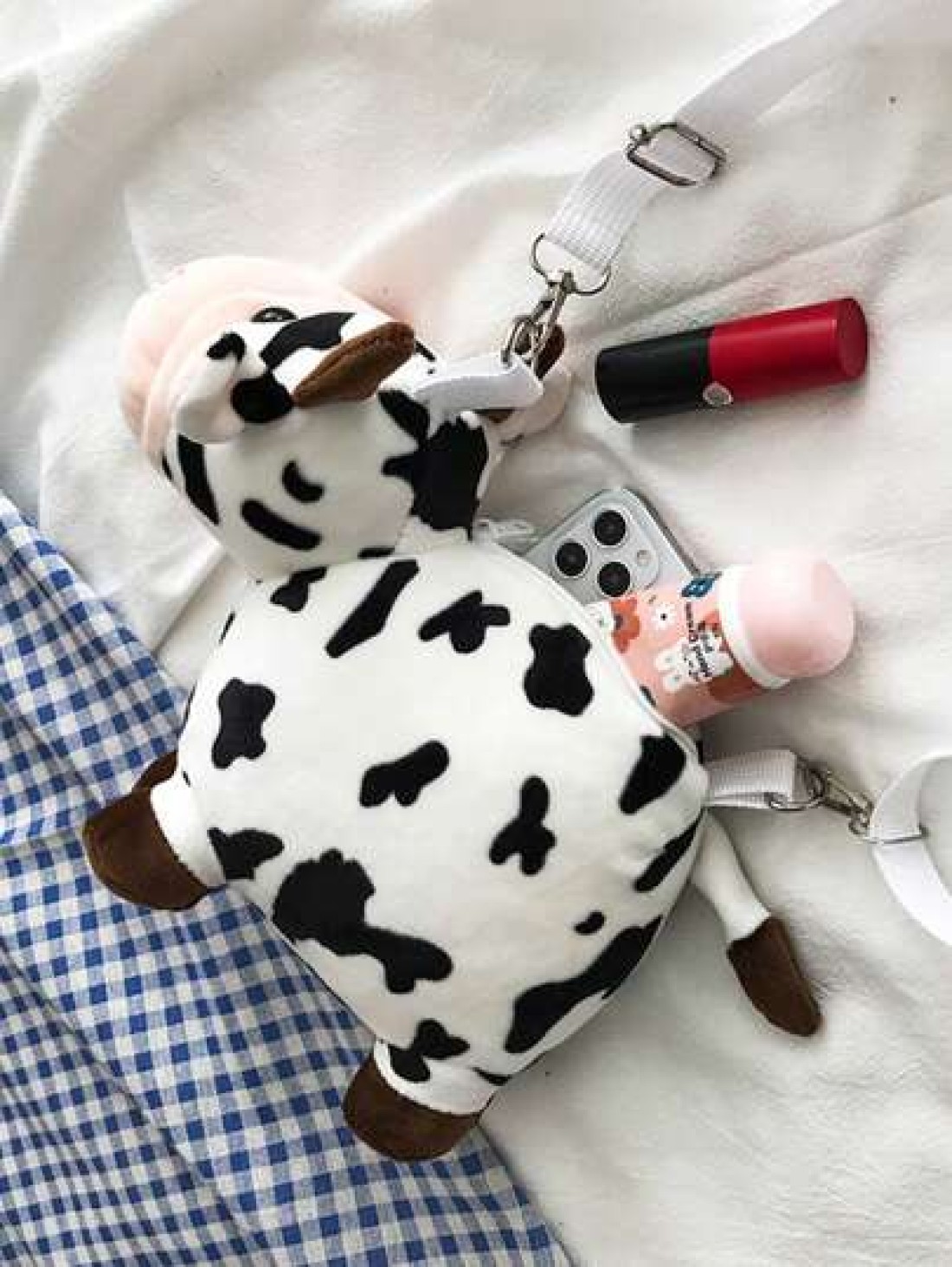 Women s Cow Shaped Oblique Shoulder Bag Asymmetric Design