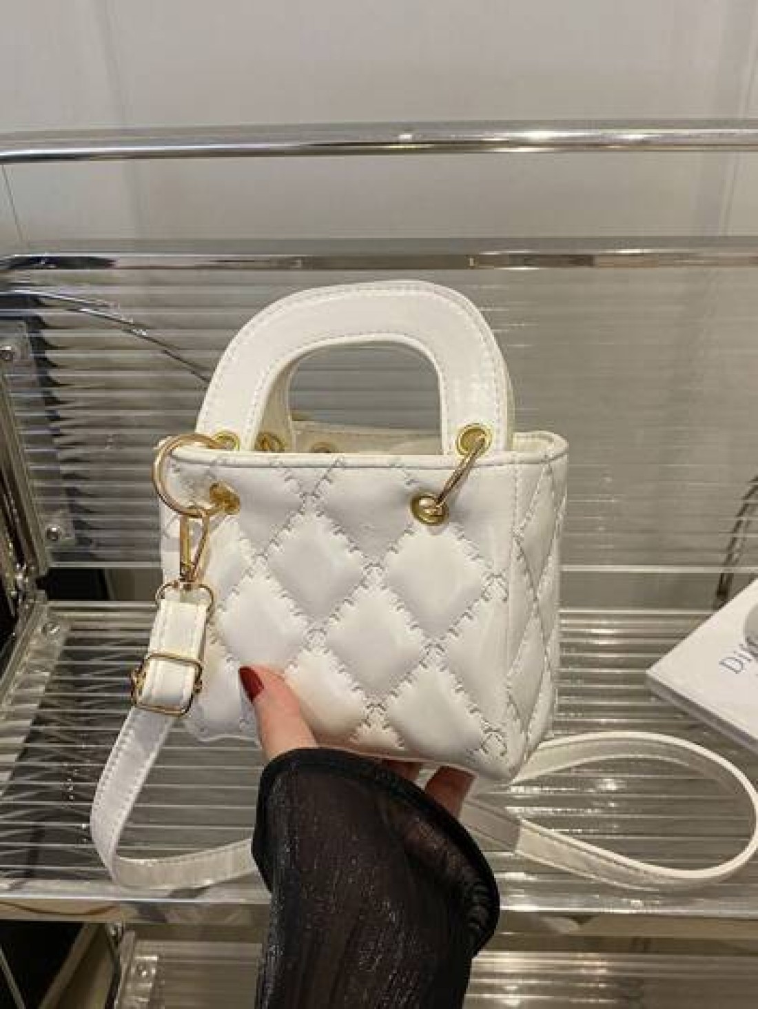 1pc New Cute Girl Niche High End Pu Crossbody Small Square Bag Zipper Closure And Fashionable New Bag Fresh And Dopamine Color Matching Youthful Girl Style Adjustable Shoulder Strap Can Be Worn On Sho