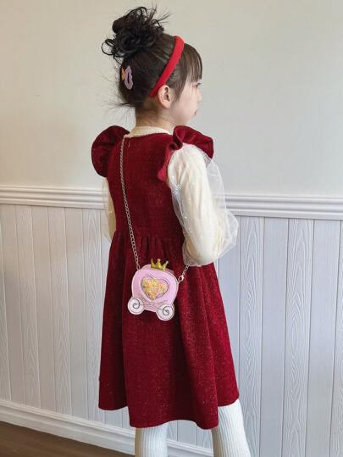 Cartoon Princess Crown Girls Children s PU Leather Shoulder Bag