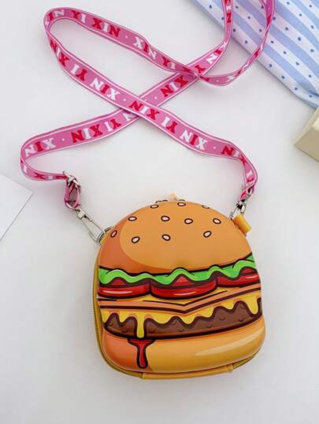 2025 New Summer Personalized Creative Quirky Cute Hamburger Bag Crossbody Bag Niche Unique Super Good Looking Small Bag