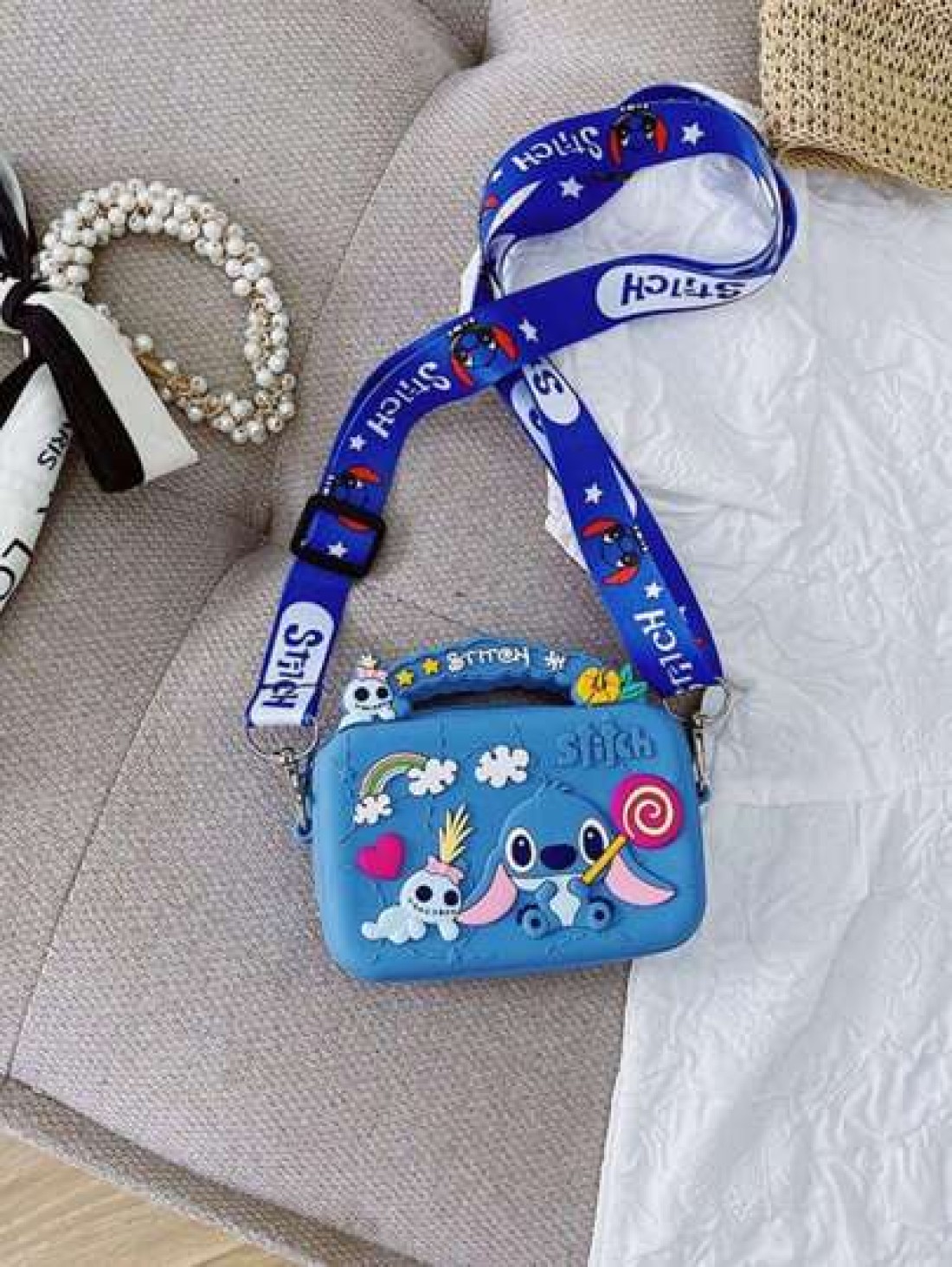 Disney 1 2 Pcs Disney Stitch Plush Crossbody Bag Cute And Versatile Purse Wallet For Boys And Girls