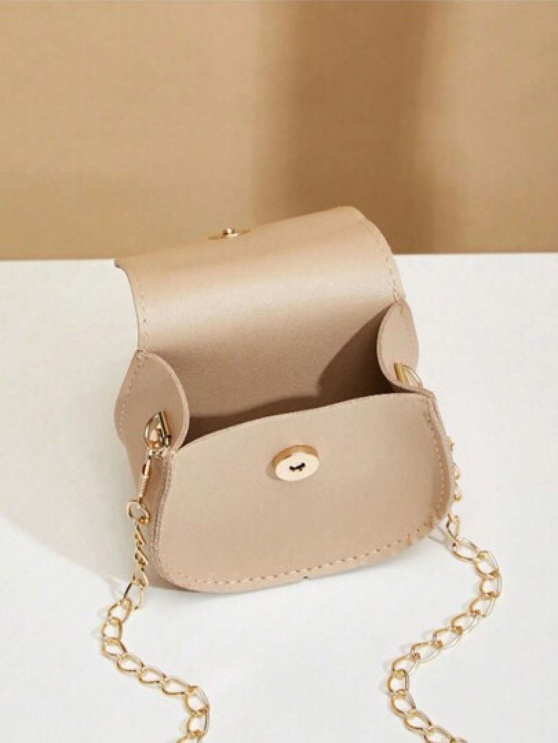 1pc Girls Mini Solid Color Crossbody Bag With Lip Stick Earphone Case Coin Purse Saddle Lip Stick Shoulder Bag Ideal For Daily Use Gift