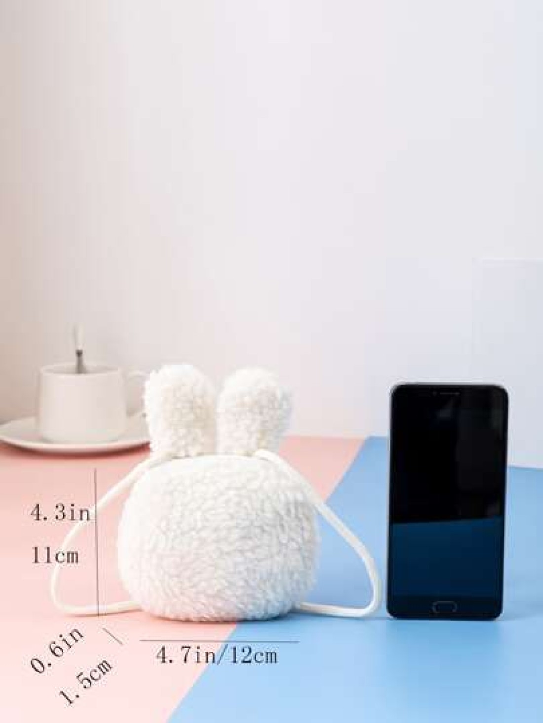 1pc Adorable Plush Mini Crossbody Bag Cute Animal Cartoon Design Lightweight Soft Bunny Bear Shapes Perfect Gift For Kids