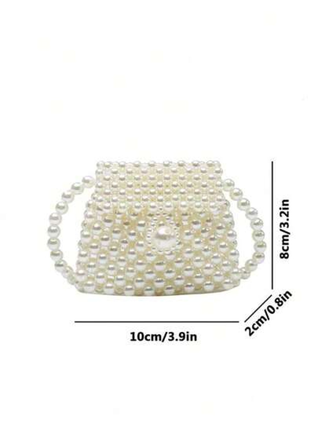 Girls Faux Pearl Beaded Crossbody Bag