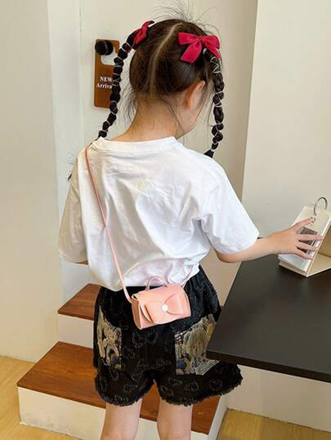 New Arrival Bowknot Children Mini Crossbody Bag PU Leather Handbag Shoulder Bag For Girls
