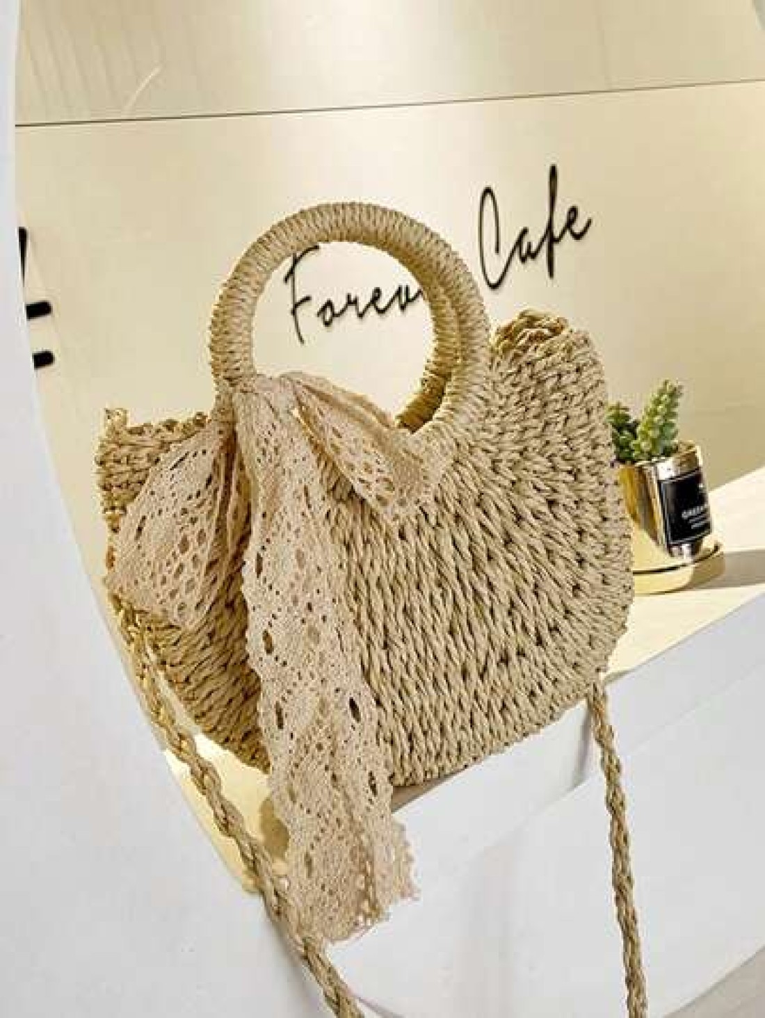 2025 New Fashion Diagonal Crossbody Bag Shoulder Handbag Beach Bag Chic Woven Design