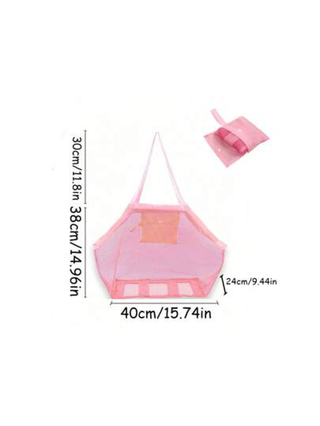 1pc Kids Summer Beach Mesh Bag Waterproof Design For Sand Toys Storage Beach Digging Tool Organizer Net Tote