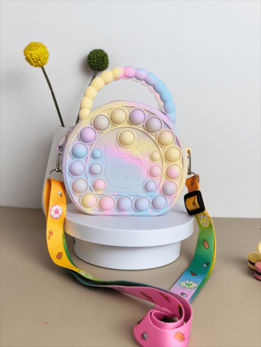 Love Design Handbag Silicone Crossbody Bag Unicorn Girl Wallet Anti Stress Waterproof Durable Small Pouch