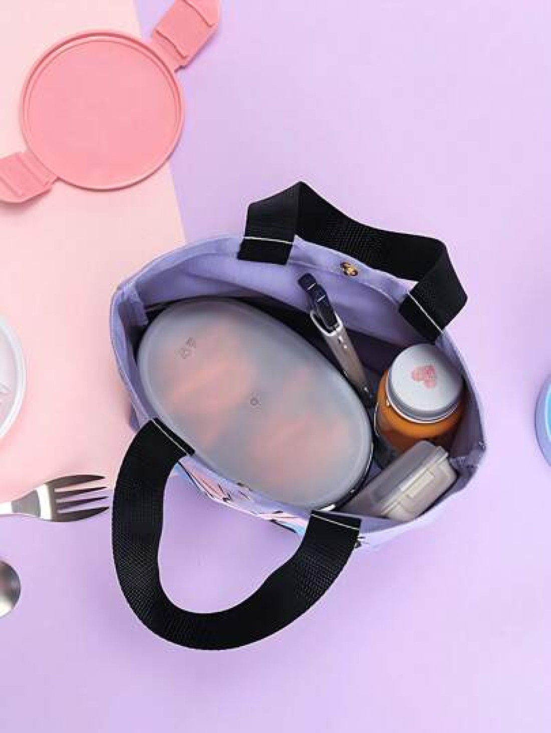 Disney Disney Cartoon Classic Children s Portable Lunch Box Bag Cute Minnie Mouse Design For Students Office Workers Picnic Lunch