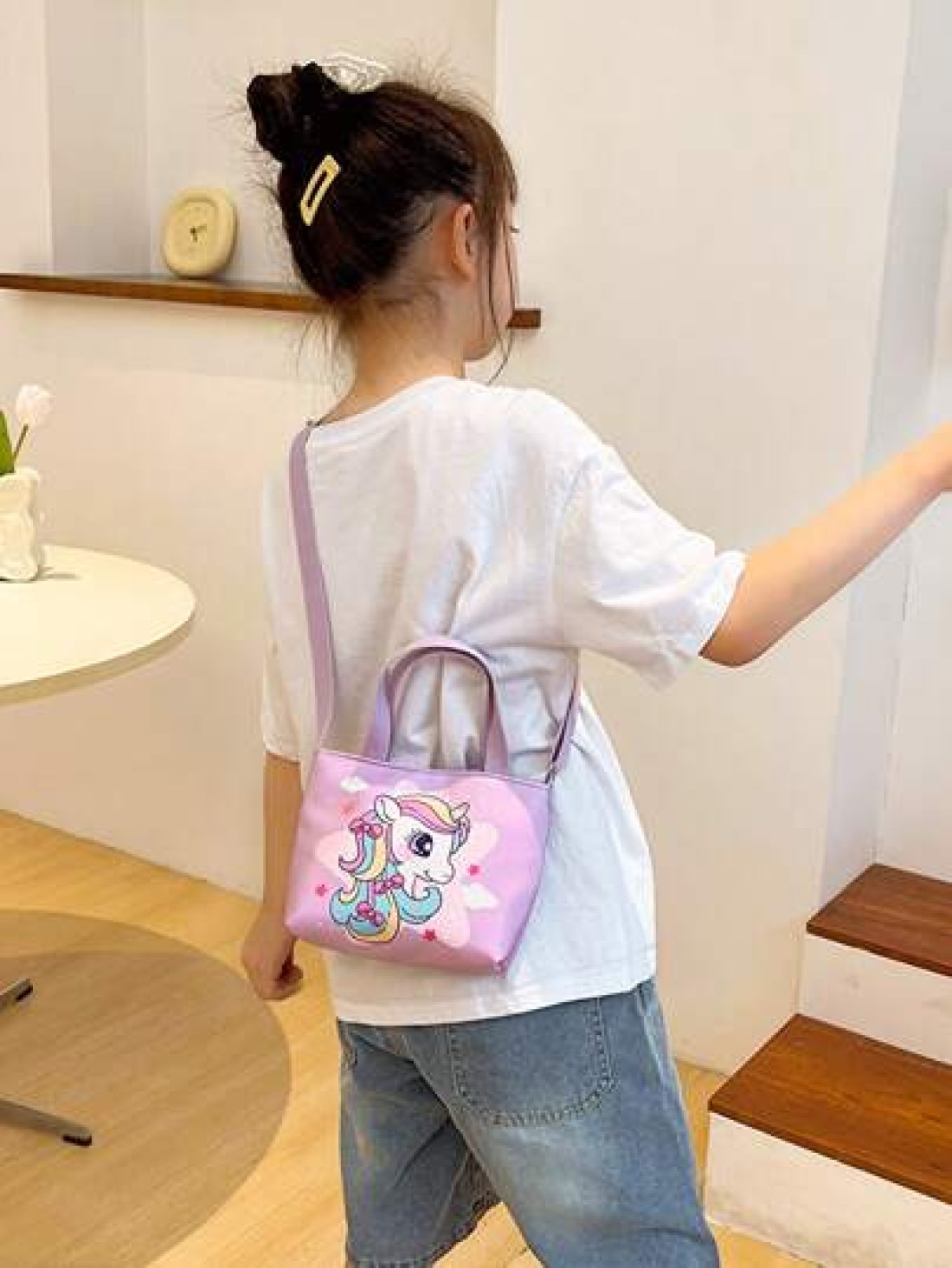 Cartoon Unicorn Children s Shoulder Crossbody Bag For Girls Cute Outdoor Fashion Purse