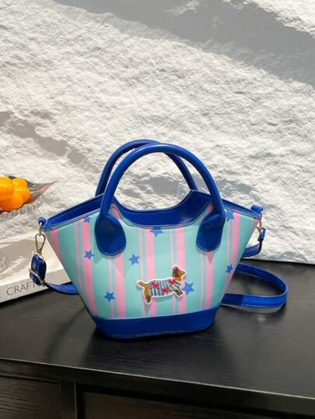 1pc Handbag Pu Open Design New Summer Style Cute Style Can Be Carried Cross Body Sufficient Capacity Versatile Comfortable Touch Highlight Personalized Can Hold Sun Umbrellas Wallets And Other Daily N
