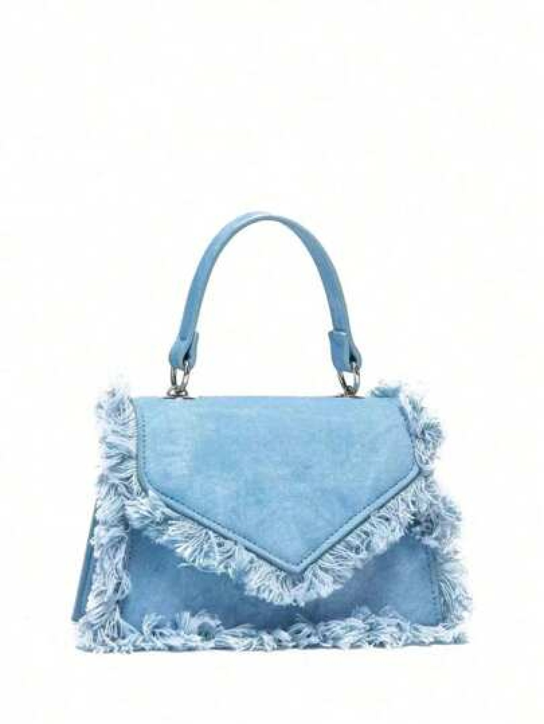 Simple Square Bag Casual Denim Blue Handbag Solid Color Chain Strap Crossbody Bag Shoulder Bag For Girls