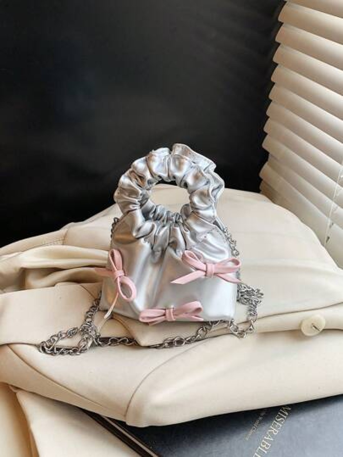 New Fashion Cloud Bag Mini Princess Bow Handbag Totes Crossbody Accessory Pouch Bow Decor Evening Bag