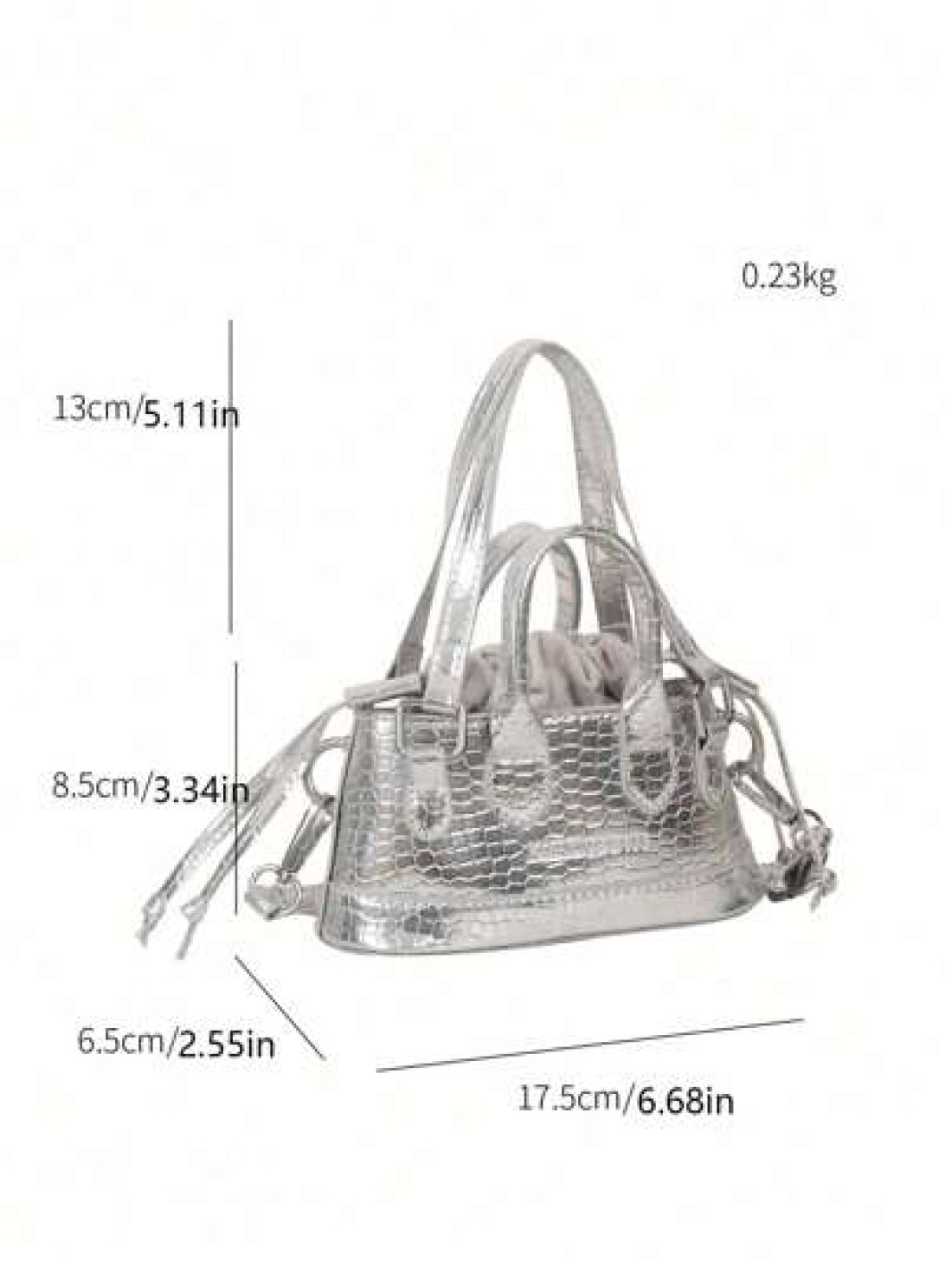 1pc Plain PU Leather Stone Texture Handbag Fashion Versatile Shoulder Crossbody Bag Suitable For Everyday Use