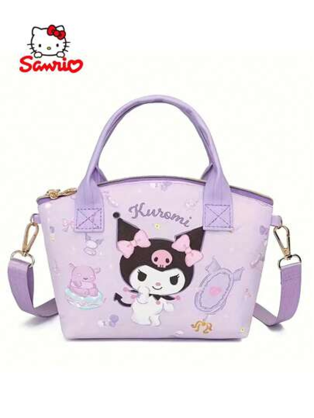 Sanrio 1pc Hello Kitty Sanrio Multipurpose Tote Cute Anime Shoulder Bag Cinnamoroll Tote Kids Tote Teen Tote For Christmas Gifts