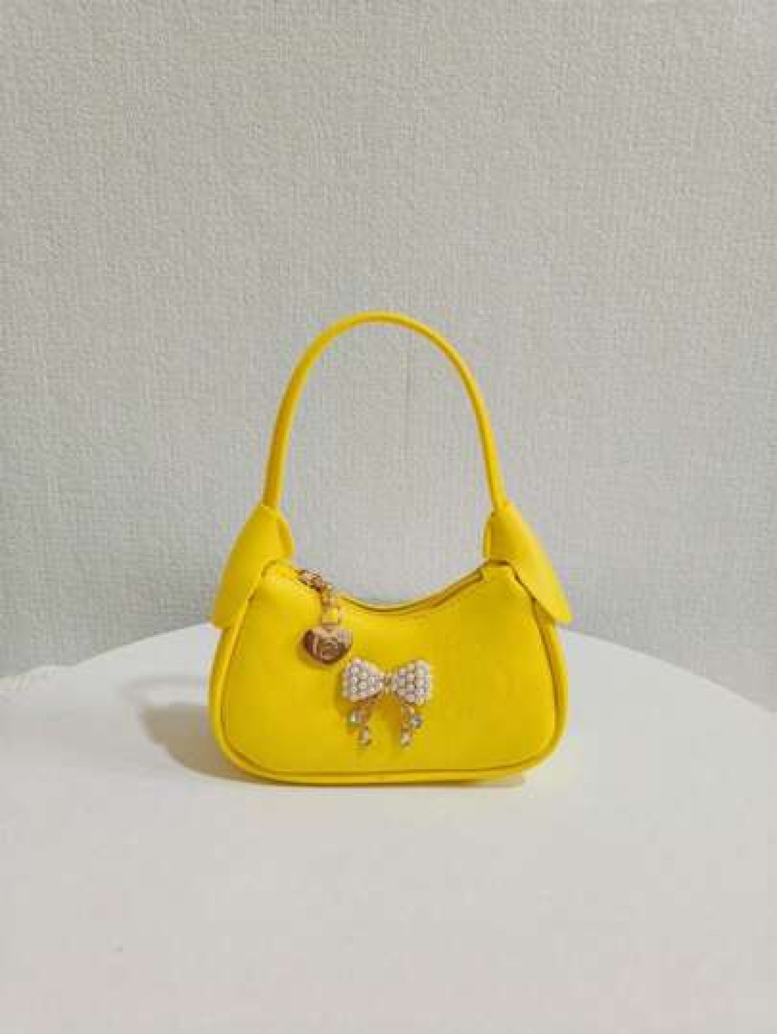 Children Pearl Bow Decoration Handbag Girls Fashion High End Gift Shoulder Bag Princess Mini Wallet Purse