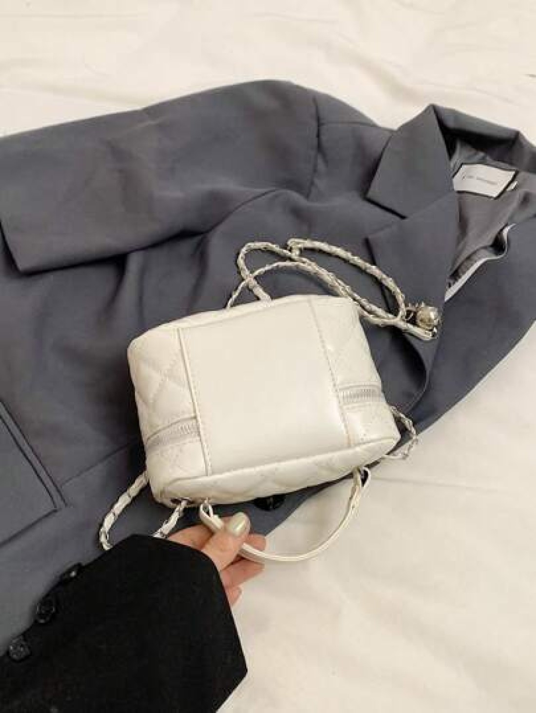 1pc Mini Rhombus Chain Strap Tote Shoulder Crossbody Bag For Girls