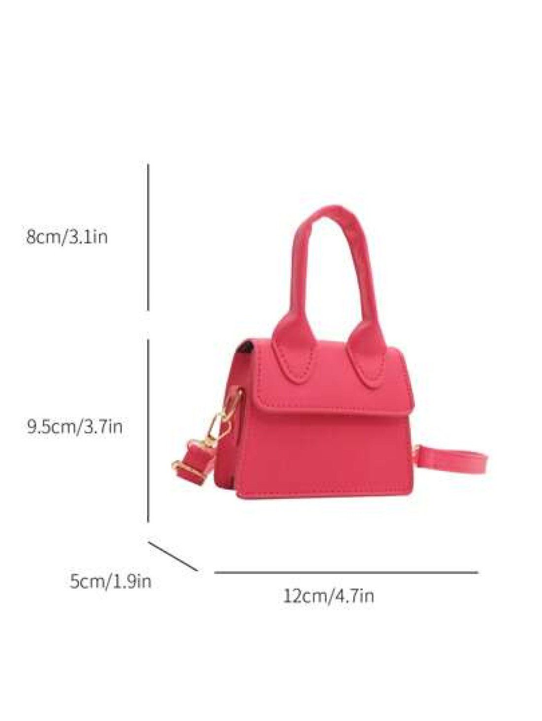 1pc Solid Color PU Flap Closure Mini Handbag Fashionable Retro Tote Shoulder Crossbody Square Bag Suitable For Daily Use