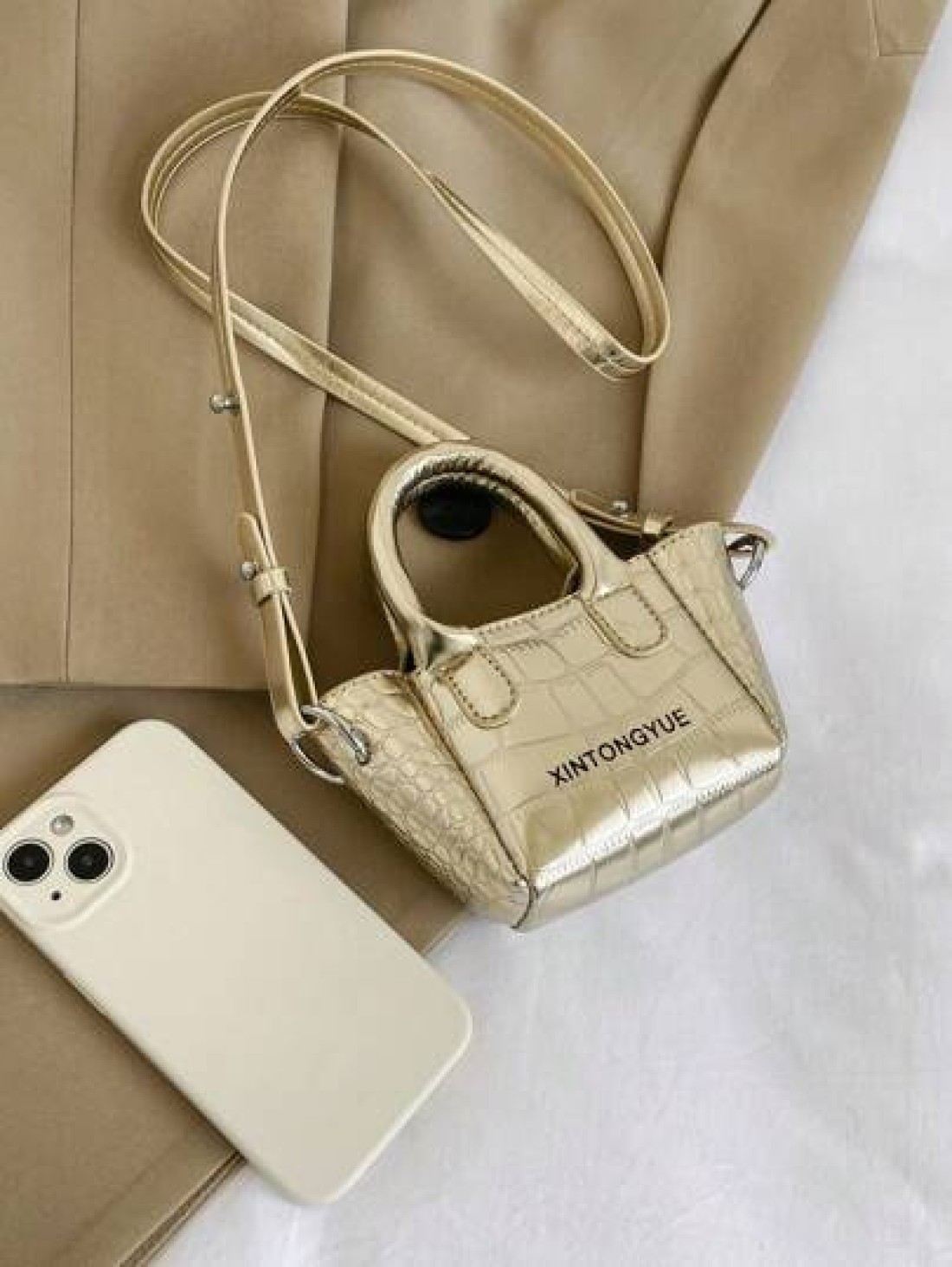 Children s Bag New High Glossy Stone Pattern Mini Crossbody Bag Girl Princess Handbag
