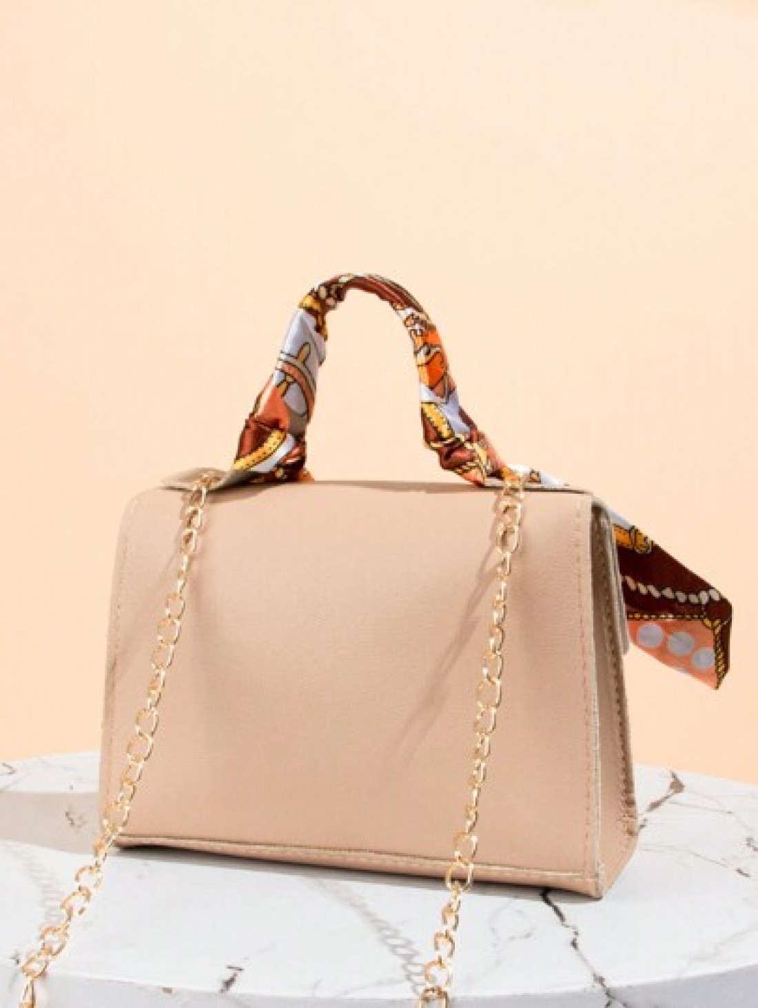 Fashion Versatile Simple Casual Scarf Decorated Tote Bag