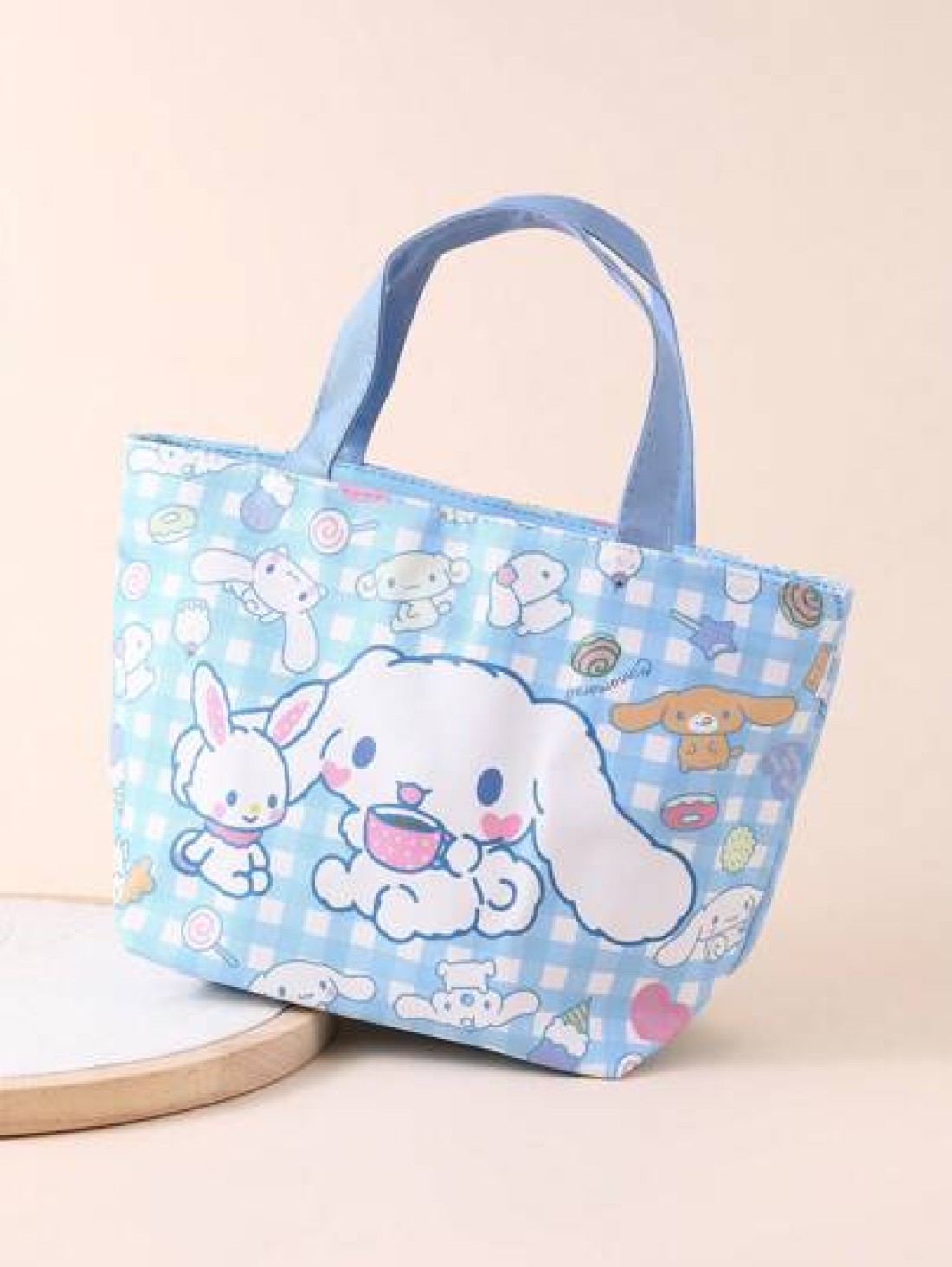 Sanrio 1pc Sanrio KT Cartoon Cute Girl Thermal Lunch Bag Kuromi Pachimaru Large Capacity Student Bento Box Bag
