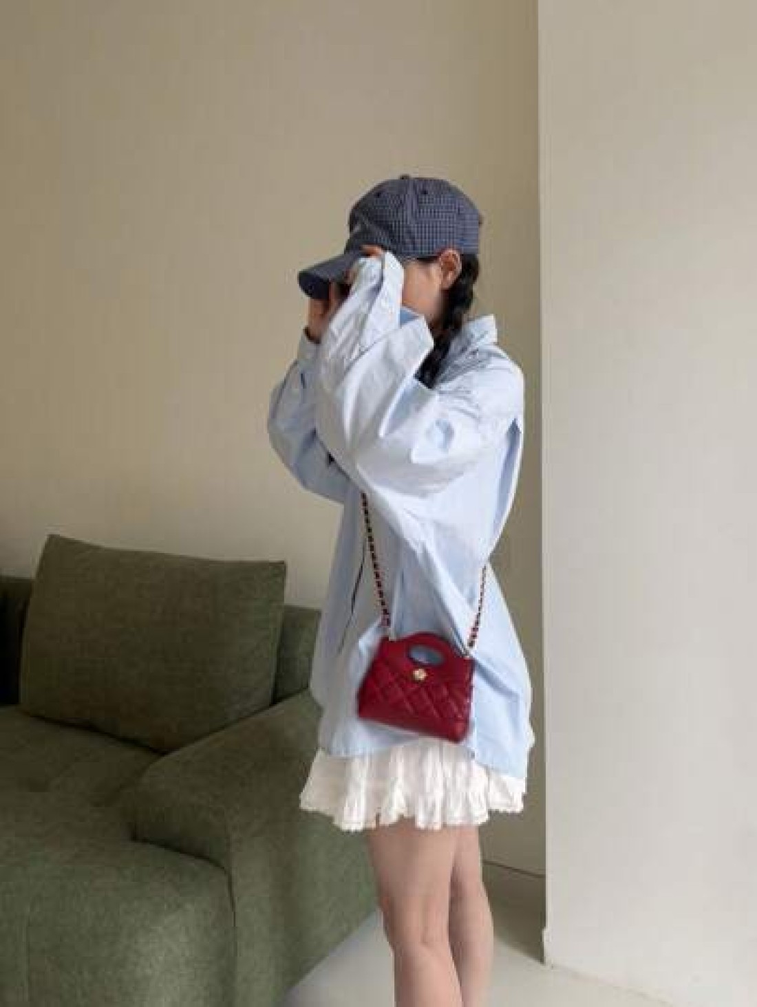 New Quilted Mini Handbag Contrast Color Small Crossbody Bag Lipstick Clutch Evening Mini Bag