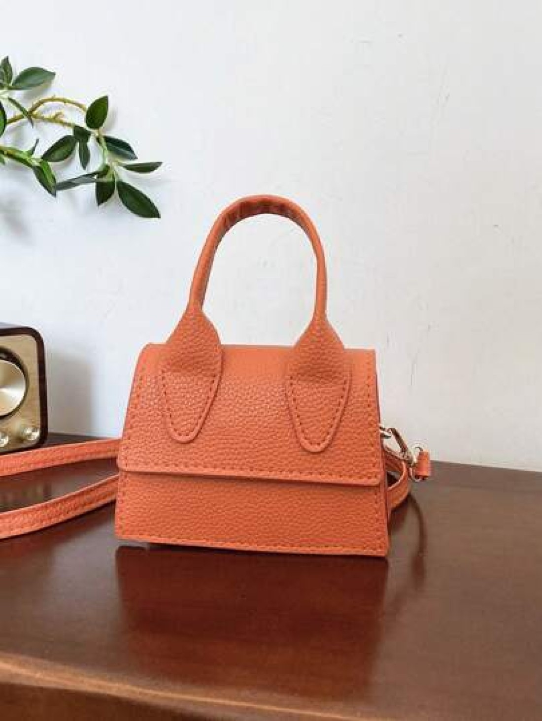 1 Pc New Girls Mini Shoulder Bag Plain Simple Design Pu Material Adjustable And Replaceable Strap Versatile Handheld Or Shoulder Bag Fashionable And Minimalist Style For Outings Shopping Gatherings An