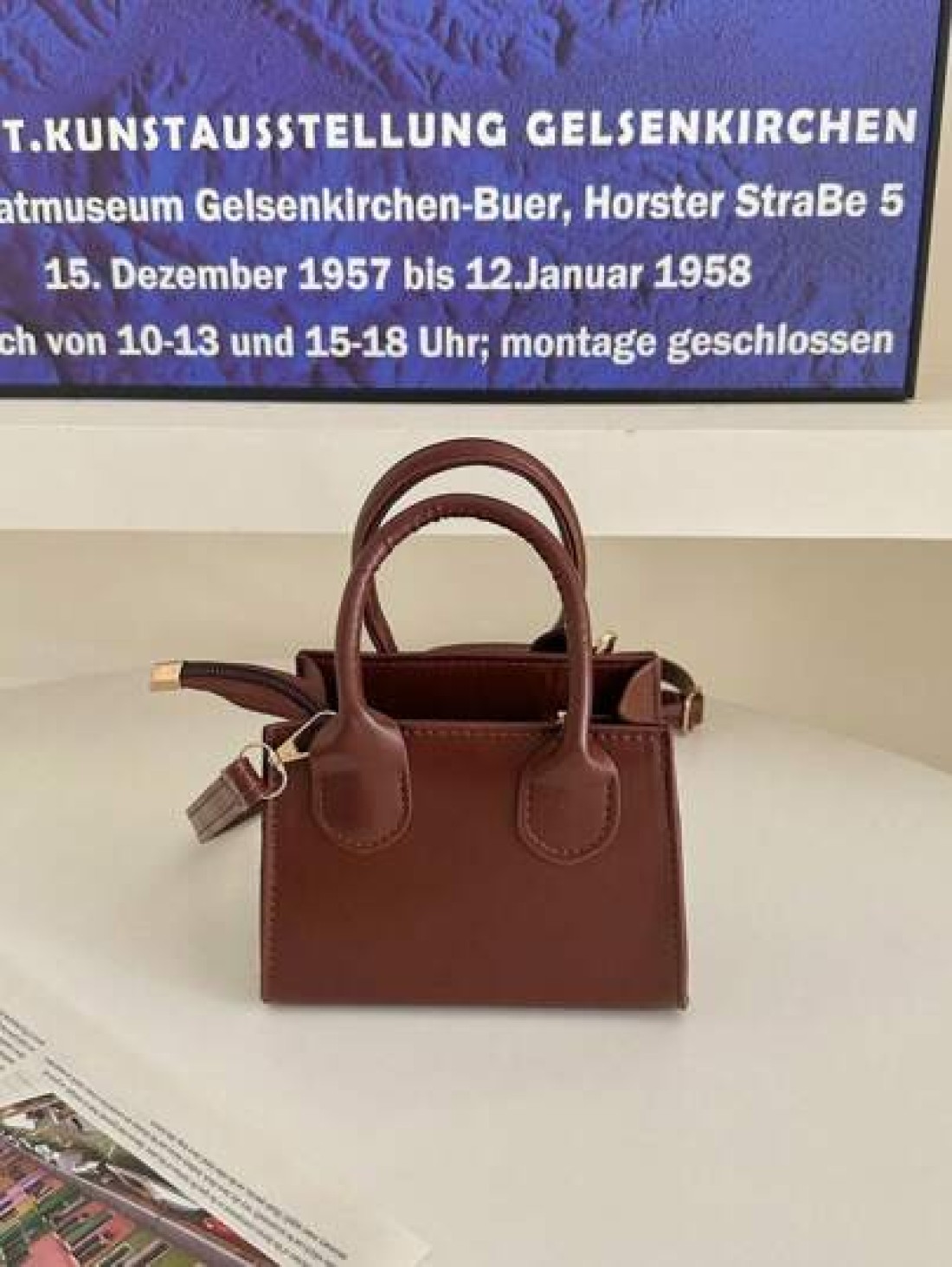 1pc Pu Zipper Closure Fashionable Niche Design Simple Mini Handbag Small Square Bag Korean Style Versatile Small Crossbody Bag Shoulder Bag Casual And Comfortable Adjustable Shoulder Strap Smooth And