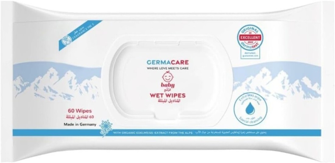 GERMACARE BABY WIPES 60 SHEETS