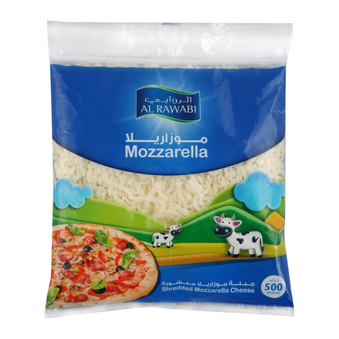 AL RAWABI SHREDDED MOZARELLA CHESE 500GM